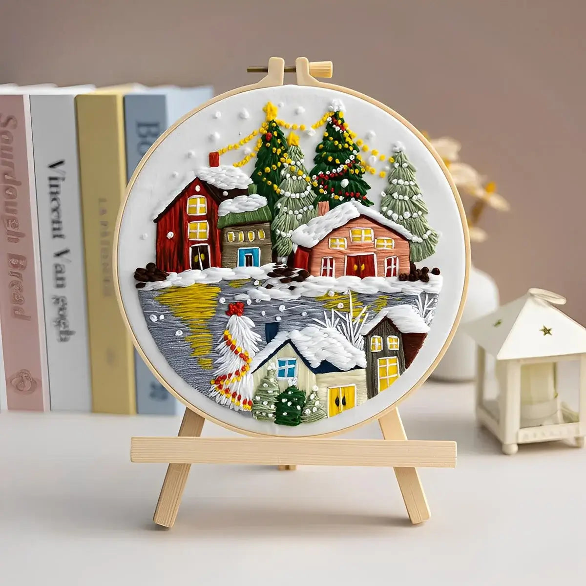 CraftHoop Winter Village Embroidery Kit