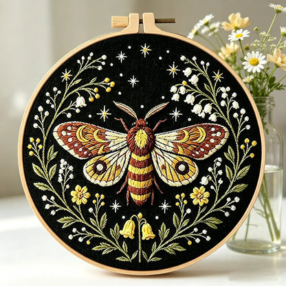 CraftHoop Midnight Garden Bugs Embroidery Kit