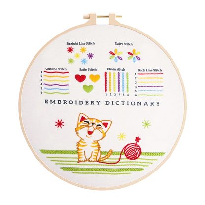 CraftHoop 3-Piece Embroidery Dictionary for Kids & Beginners