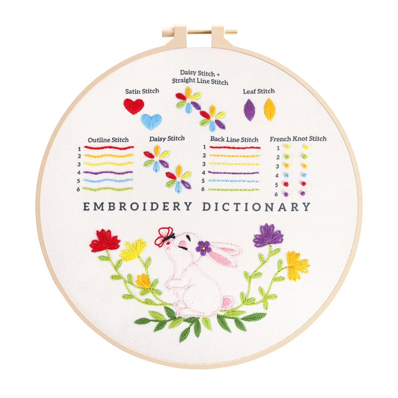 CraftHoop 3-Piece Embroidery Dictionary for Kids & Beginners