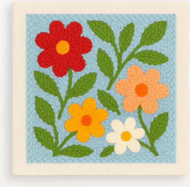 CraftHoop Colorful Bloom Punch Needle Kit