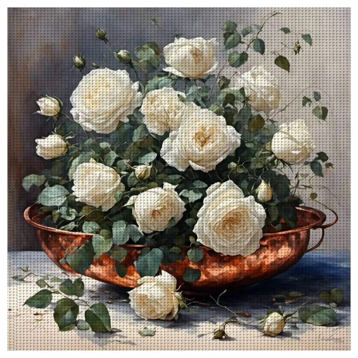 CraftHoop Vintage Floral Vase Cross Stitch Kit