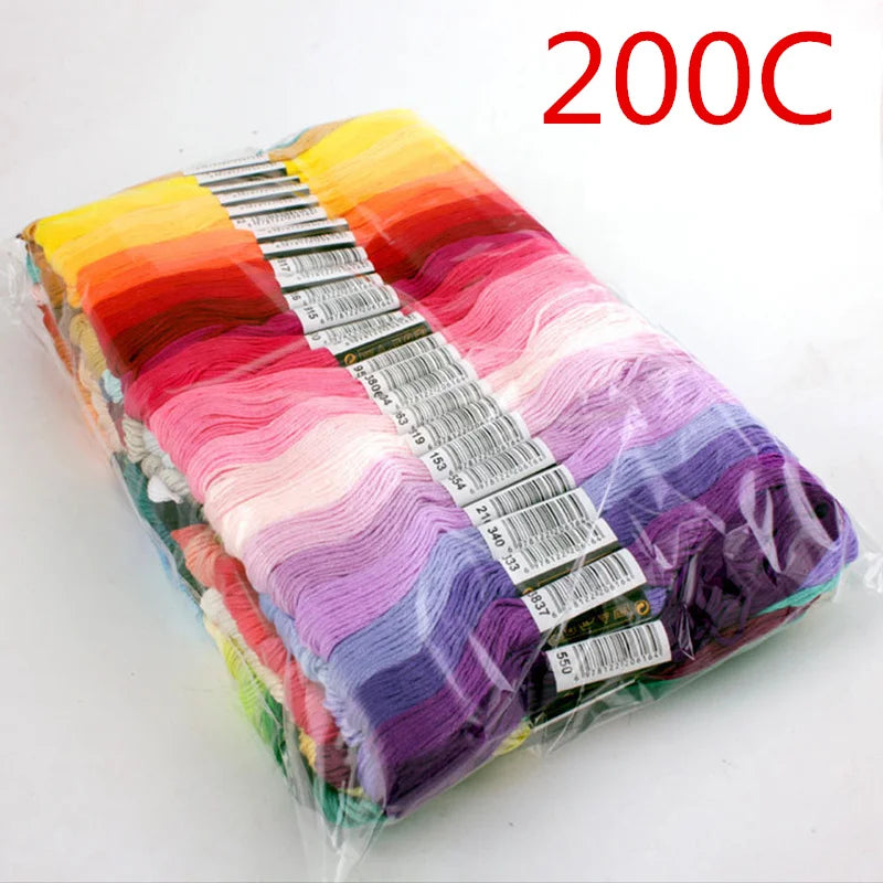 CraftHoop 200-color thread set - Comprehensive and colorful thread assortment for advanced needlework