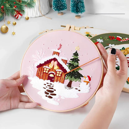 CraftHoop Peaceful Christmas Embroidery Kit