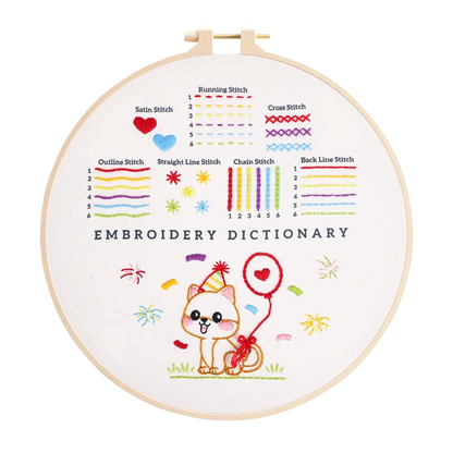 CraftHoop 3-Piece Embroidery Dictionary for Kids & Beginners