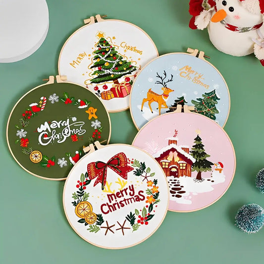 CraftHoop Peaceful Christmas Embroidery Kit