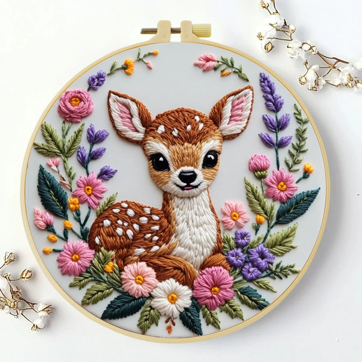 CraftHoop Deer Harmony Embroidery Kit