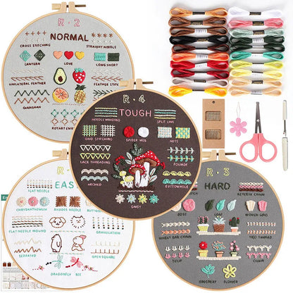 CraftHoop Beginner Embroidery Learning Sets-5 Options