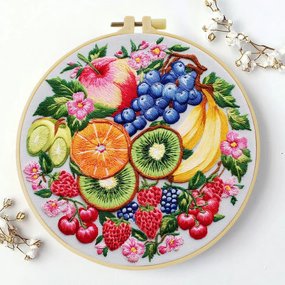CraftHoop Summer Fruits Embroidery Kit