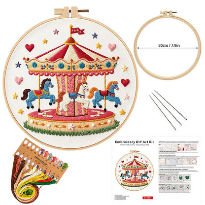 CraftHoop Magical Carousel Embroidery Kit