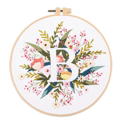 CraftHoop Alphabet Garden Embroidery Kit