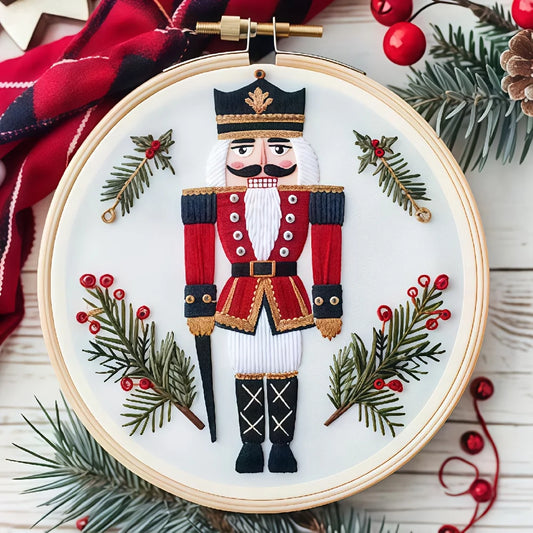 CraftHoop Christmas Nutcracker Embroidery Kit