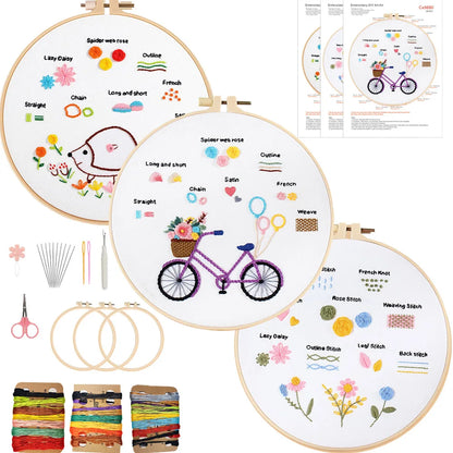 CraftHoop 3-Piece Fun Beginner Embroidery Set for Kids