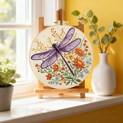CraftHoop Dragonfly Meadow Embroidery Kit