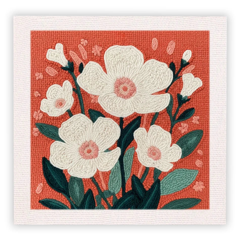 CraftHoop Colorful Bloom Punch Needle Kit