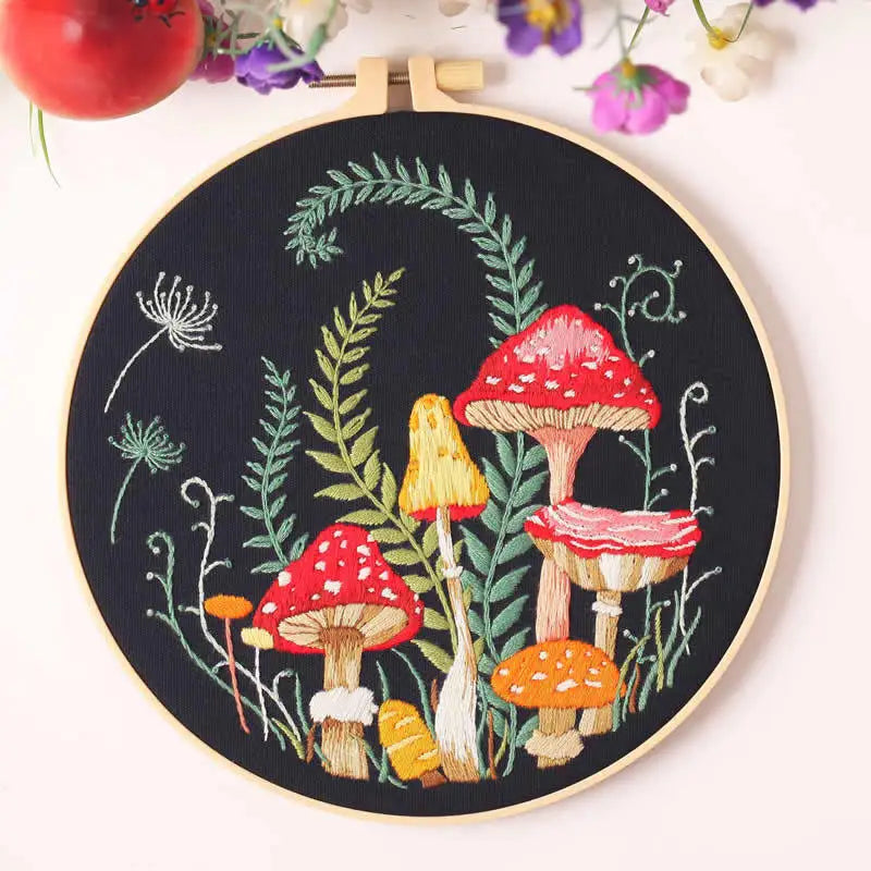 CraftHoop Mushroom Meadow Embroidery Kit