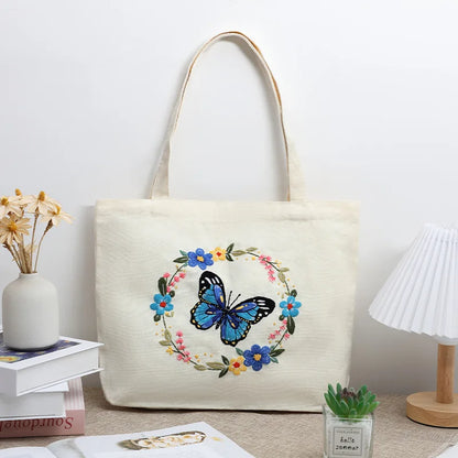 CraftHoop DIY Embroidery Tote Bag Kit