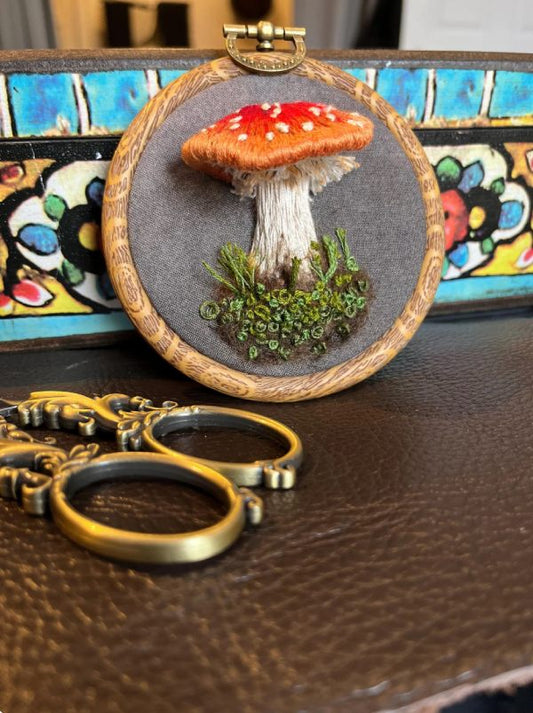 CraftHoop DIY 3D Mushroom Garden – PDF Embroidery Pattern