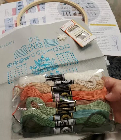 CraftHoop Beginner Embroidery Learning Sets-5 Options