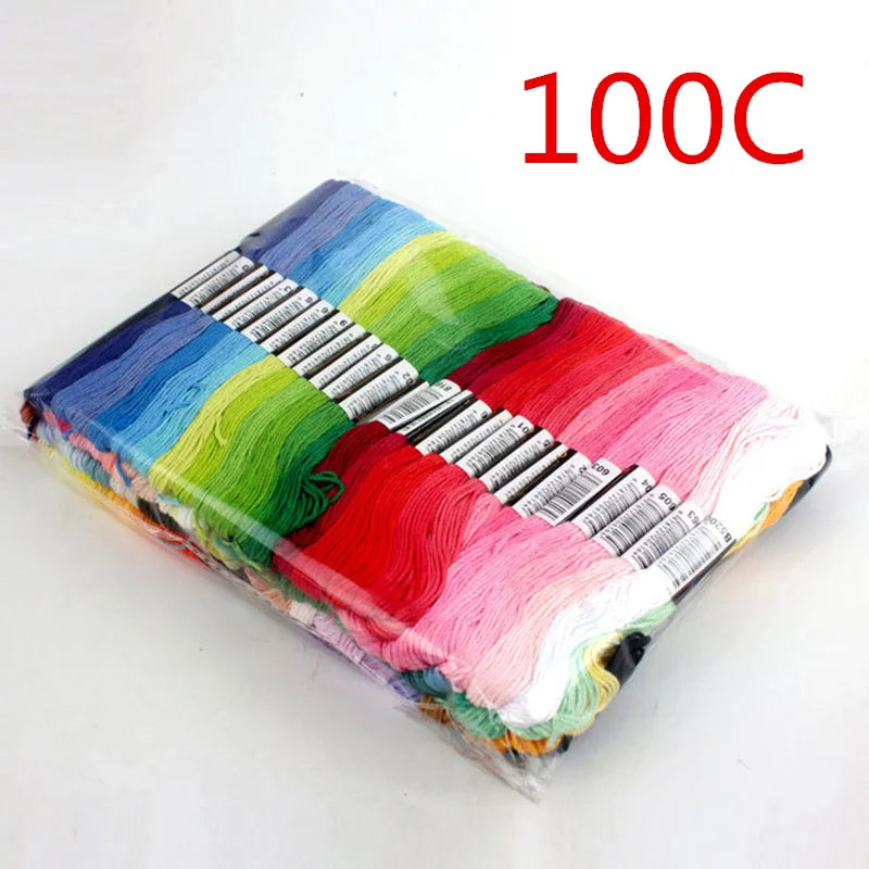 CraftHoop 100-color thread set - Extensive range of colors for creative needlework