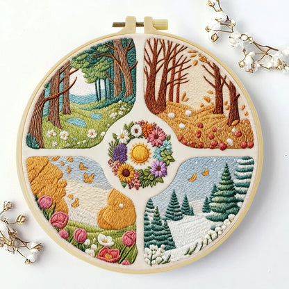 CraftHoop Four Seasons Embroidery Kit