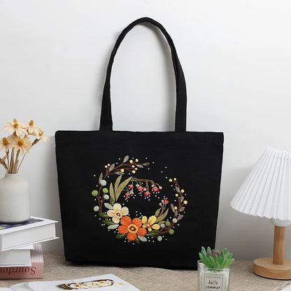 CraftHoop DIY Embroidery Tote Bag Kit