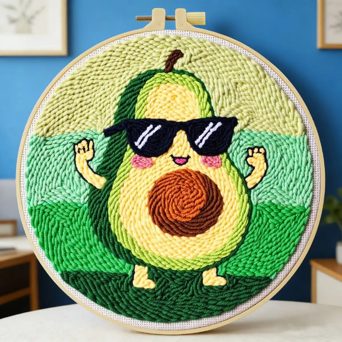 CraftHoop Happy Avocado Punch Needle Kit