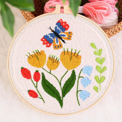 CraftHoop Songbird & Blossoms Punch Needle Kit