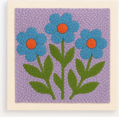 CraftHoop Colorful Bloom Punch Needle Kit