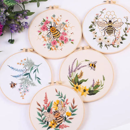 CraftHoop Bee & Bloom Embroidery Kit