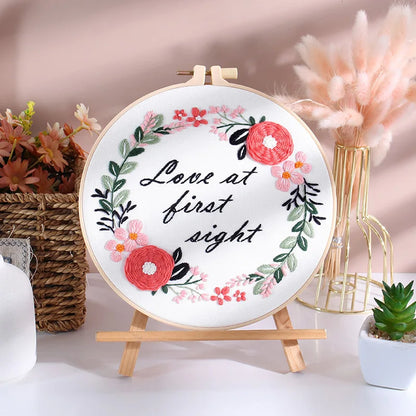 CraftHoop Inspirational Floral Embroidery Kit
