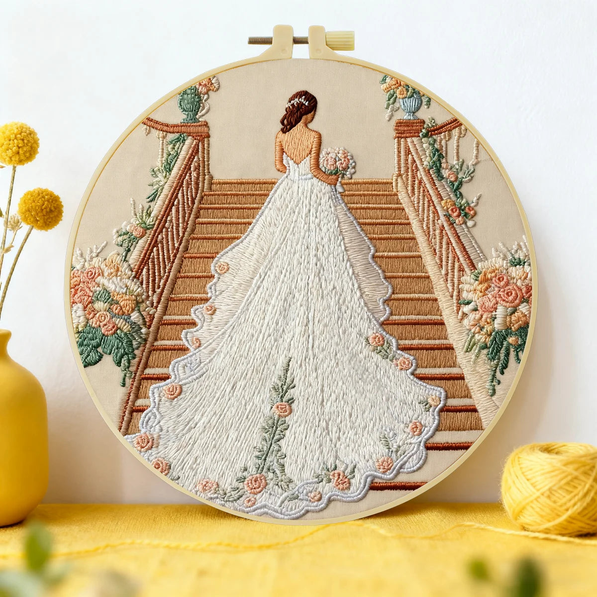 CraftHoop Wedding Love Story Embroidery Kit
