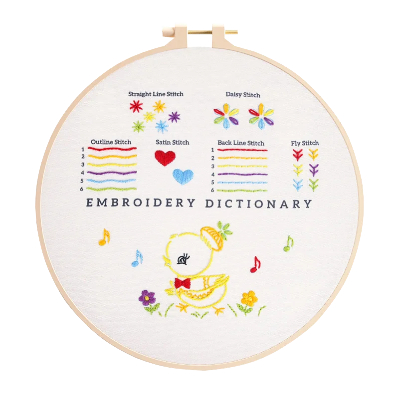 CraftHoop 3-Piece Embroidery Dictionary for Kids & Beginners