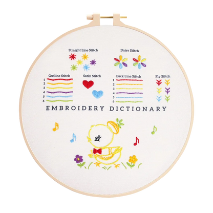 CraftHoop 3-Piece Embroidery Dictionary for Kids & Beginners