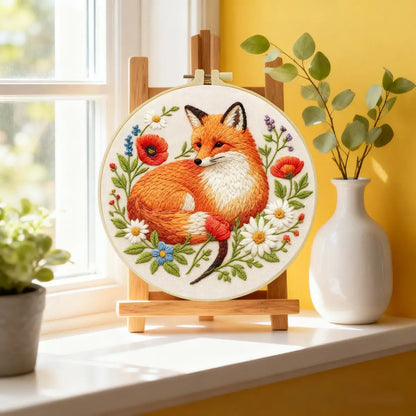 CraftHoop Fox Seasons Embroidery Kit
