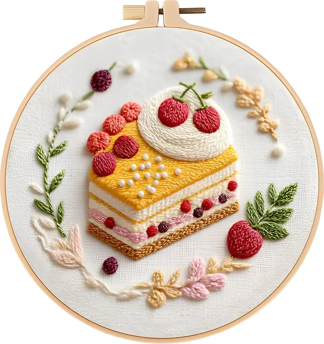 CraftHoop French Patisserie Desserts Embroidery Kit