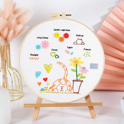 CraftHoop 3-Piece Fun Beginner Embroidery Set for Kids