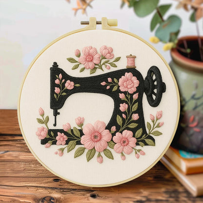 CraftHoop Vintage Sewing Machine Embroidery Kit