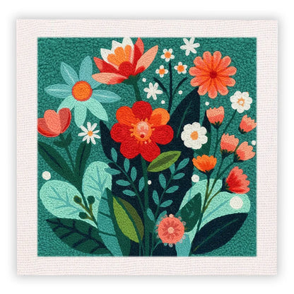 CraftHoop Colorful Bloom Punch Needle Kit