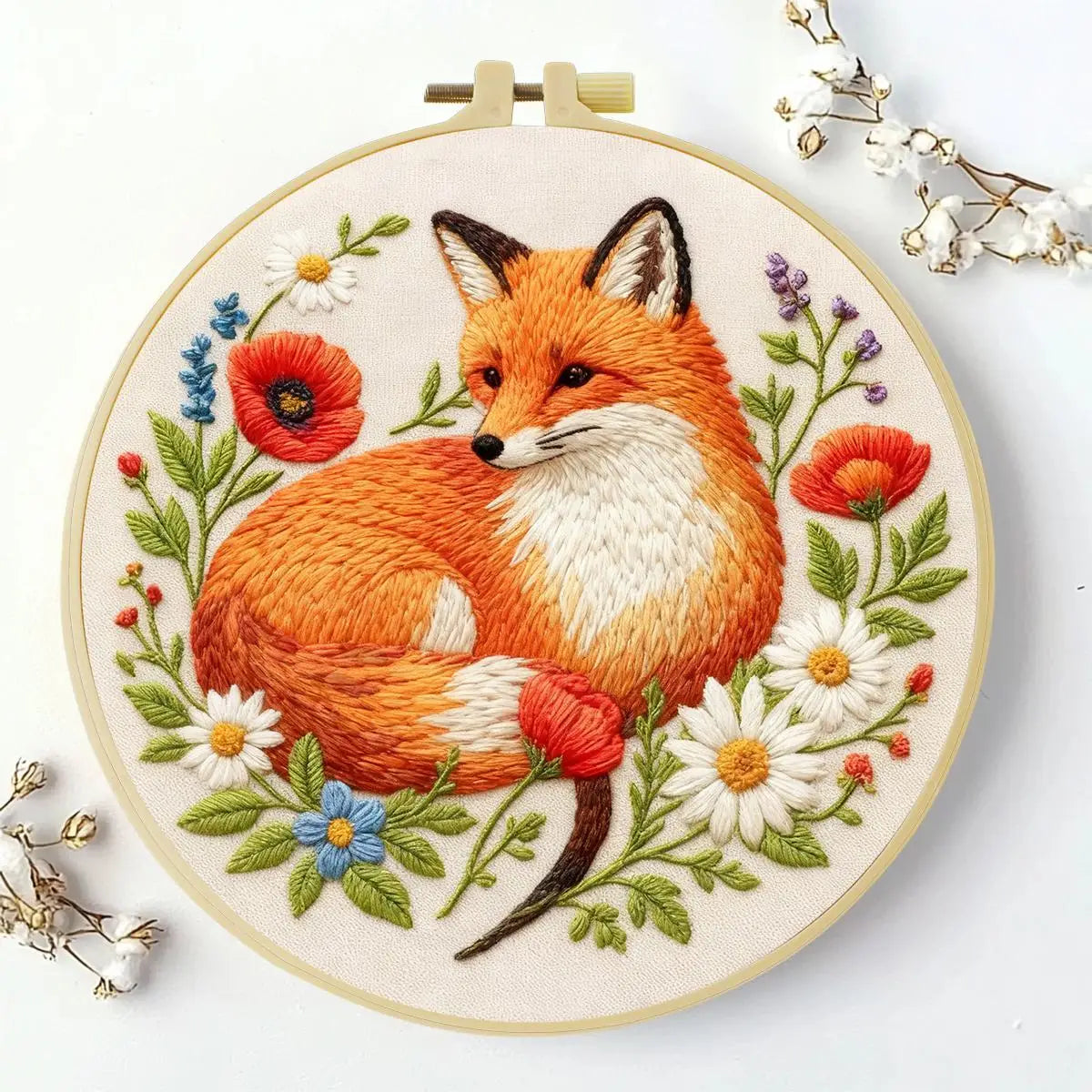 CraftHoop Fox Seasons Embroidery Kit
