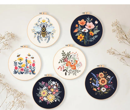 CraftHoop Bloom & Bee Embroidery Kit