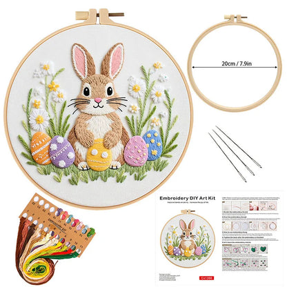 CraftHoop Spring Easter Bunny Embroidery Kit