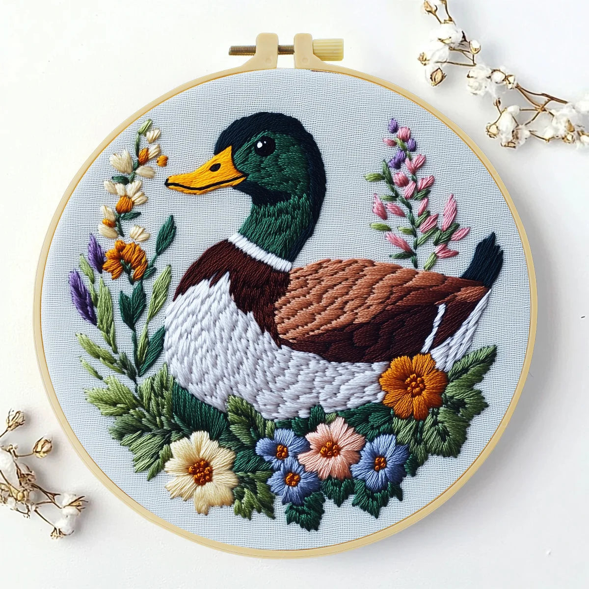 CraftHoop Peaceful Duck Embroidery Kit