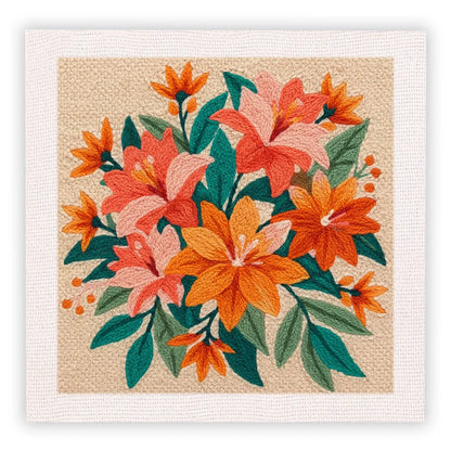 CraftHoop Colorful Bloom Punch Needle Kit