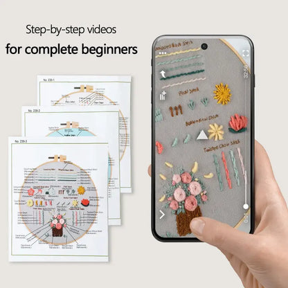 CraftHoop Beginner Embroidery Learning Sets-5 Options