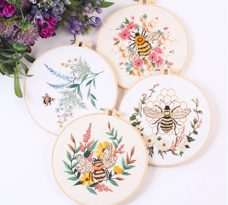 CraftHoop Bee & Bloom Embroidery Kit