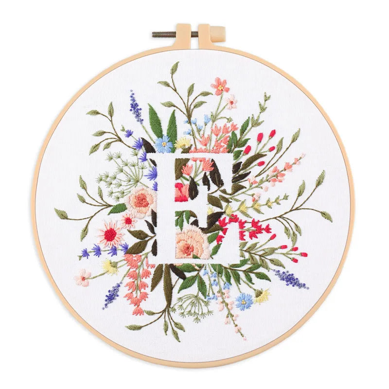 CraftHoop Alphabet Garden Embroidery Kit