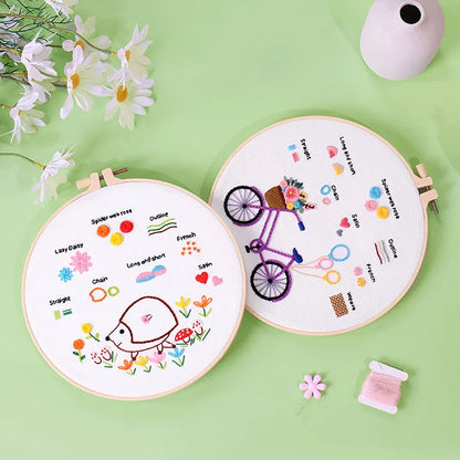 CraftHoop 3-Piece Fun Beginner Embroidery Set for Kids