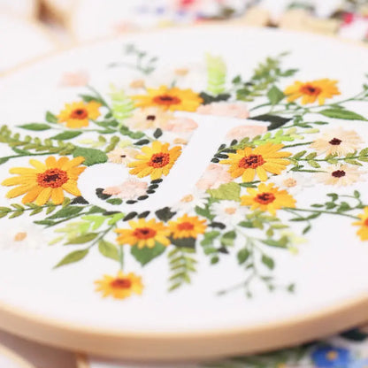 CraftHoop Alphabet Garden Embroidery Kit