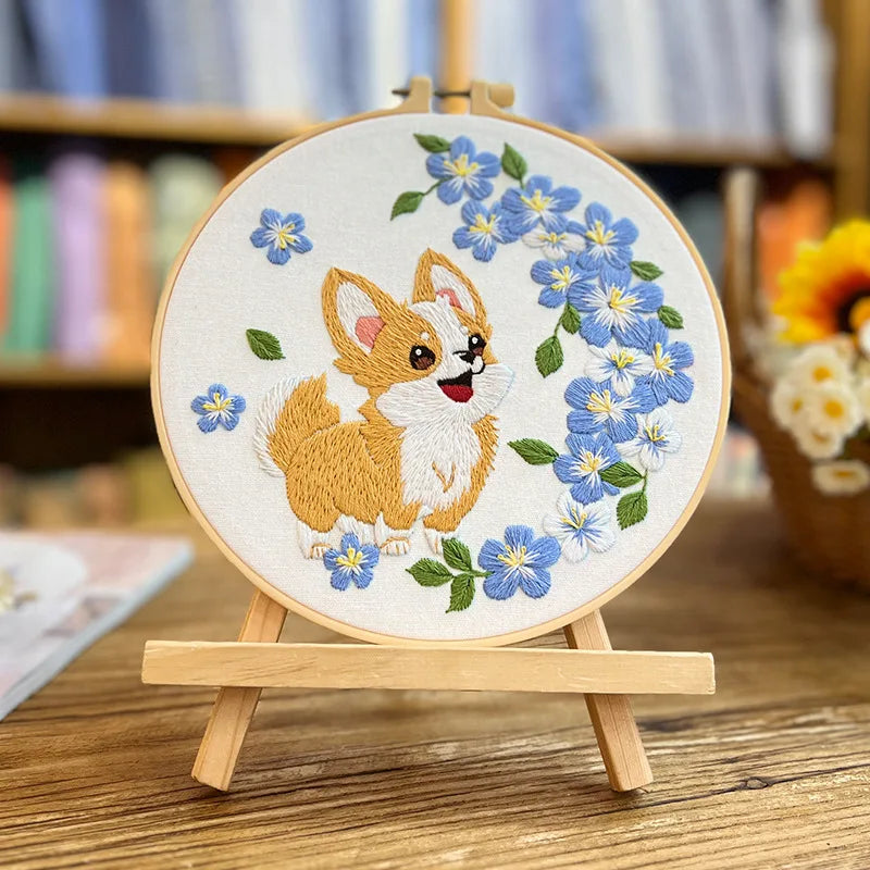 CraftHoop Corgi Joy Embroidery Kit